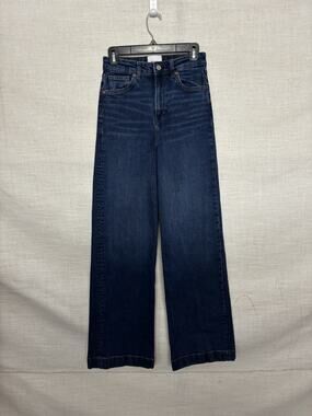 Reformation Wide Leg Flare Jeans 27 Blue High Waist Wheeler